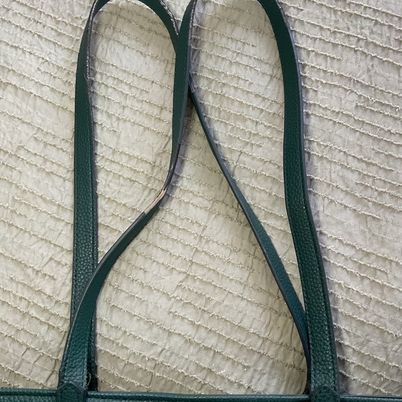 Nanette Lepore Green Pebbled Leather Tote Shoulder Work Bag - Picture 8 of 12